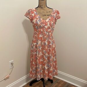 Boden Pink Grey and White dress, Limited Edition Size 6